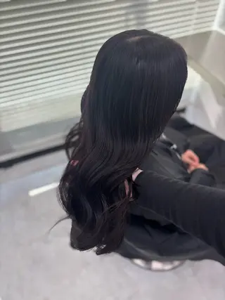 ロング カラー 韓国風暗髪ヘア🤍 🫧MIREIのヘアスタイル