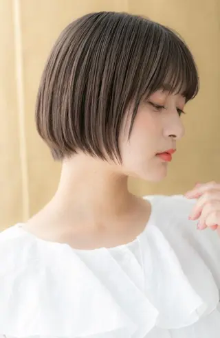 ショート カラー パーマ 似合わせ✨透明感🫧 佐藤優斗のヘアスタイル