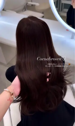 ロング カラー ICY所属・kanna♡ 韓国ヘアーのヘアスタイル