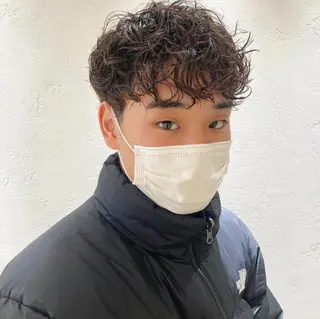ショート パーマ メンズ icie所属・大阪ヴィーガンサロン KANAKOのヘアスタイル