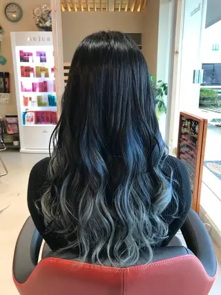 ロング カラー 関口 友行のヘアスタイル