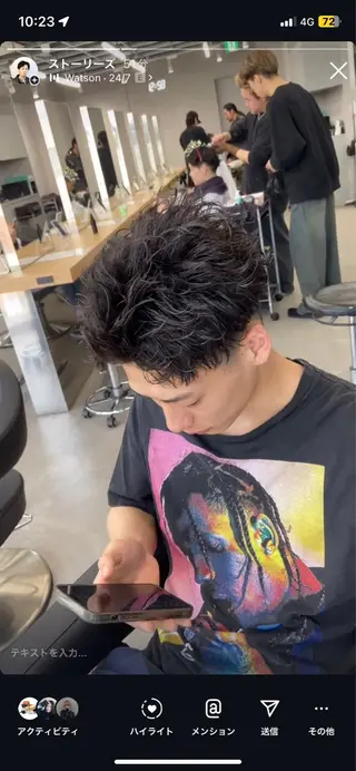 パーマ ヘアアレンジ メンズ 川合 智之のヘアスタイル