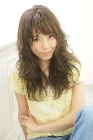 セミロング カラー 髪質改善 カラー専門店のヘアスタイル