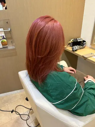 セミロング カラー あいり 福岡美容師のヘアスタイル