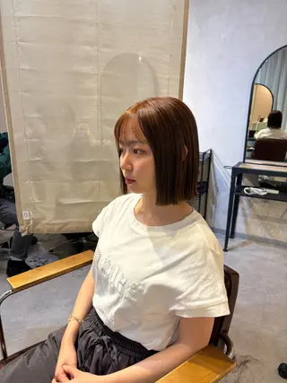 ミディアム カラー 野口 咲愛のヘアスタイル