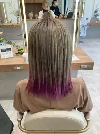 セミロング カラー 一ノ瀬 蘭のヘアスタイル
