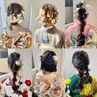 ヘアアレンジ 透けるベージュ/ 艶カラー♡のヘアスタイル