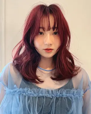 セミロング 韓国ヘア 🎀華澄のヘアスタイル