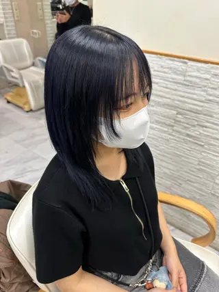 セミロング カラー ヘアアレンジ 目黒 碧人のヘアスタイル
