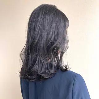 セミロング 切りっぱなしボブ/ 蒲生四丁目/伊藤瑠唯のヘアスタイル