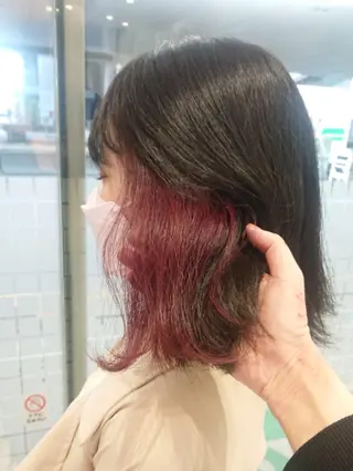 ミディアム カラー あらげ 🌈推しカラー🌈ᵕのヘアスタイル