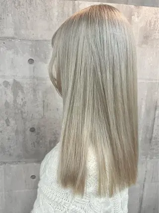 ロング カラー レイヤー/韓国 ハイトーン興津史弥のヘアスタイル