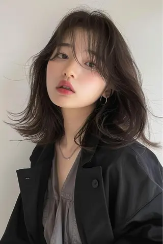 セミロング カラー La fith hair ray 札幌店所属・顔まわり/W カラー/リョウのヘアスタイル