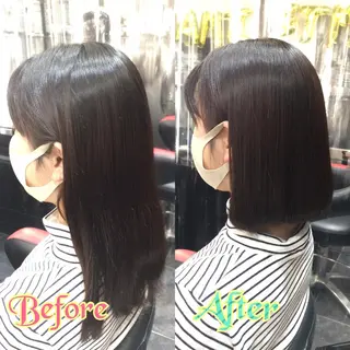 ミディアム Annon プライベートサロンのヘアスタイル