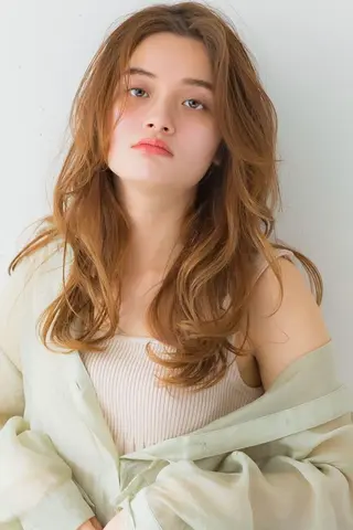 ロング カラー パーマ ARIETTA GINZA 銀座のヘアスタイル