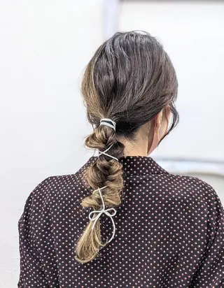 セミロング ヘアアレンジ Ruheplatz所属・HIKARI＠ Ruheplatzのヘアスタイル