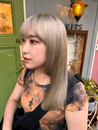 ミディアム カラー 清水千優/パーマ/透 明感カラー/メンズのヘアスタイル