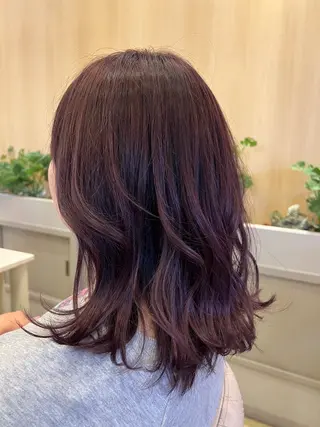 セミロング カラー 大西 七海のヘアスタイル
