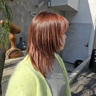 セミロング カラー あべかりん/原宿 /マツパ/ハイトーンのヘアスタイル