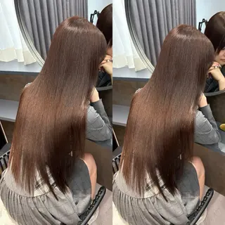 セミロング カラー パーマ ヘアアレンジ 新宿No.1艶髪矯正 美艶カラー/FUKAのヘアスタイル