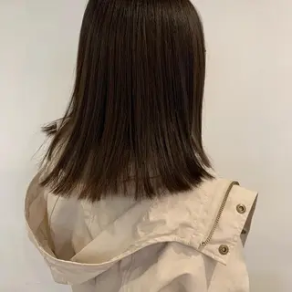 ミディアム カラー フクシママユ / 柔らかカラーのヘアスタイル