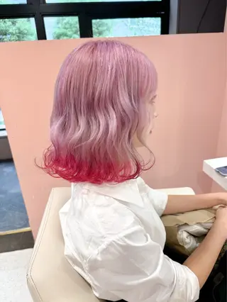 ミディアム カラー Chérie所属・Chérie 渋谷/カラーサロンのヘアスタイル