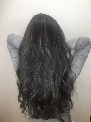 ロング カラー パーマ ヘアアレンジ メンズ キッズ マツエク・マツパ Luela堅田所属・田中 裕士のヘアスタイル