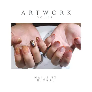 ショート カラー キッズ ネイル マツエク・マツパ illum hicariのネイルデザイン