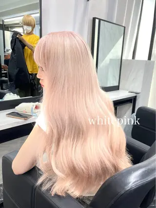 ロング カラー エクステ🩵ブリーチ 韓国ヘア🩵KAEのヘアスタイル