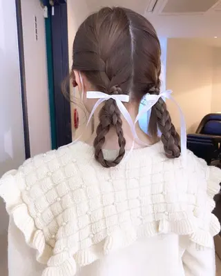 ヘアアレンジ mizuki/ピンク ベージュ.レイヤーのヘアスタイル