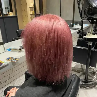 ミディアム ハイトーンエフェクト ブリーチいち丸のヘアスタイル