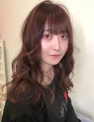 セミロング カラー ヘアアレンジ 永井 亜実のヘアスタイル