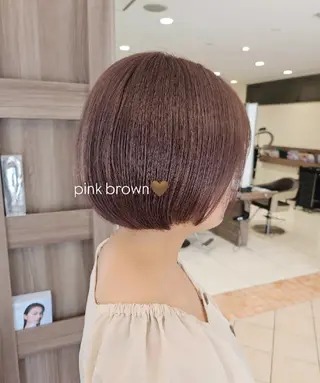 ショート カラー ナチュラル暖色カラー 🤎 佐藤栞のヘアスタイル