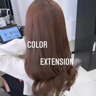 ロング カラー エクステ🩵ブリーチ 韓国ヘア🩵KAEのヘアスタイル
