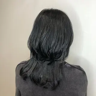 セミロング カラー 縮毛矯正、似合わせ カット✂️大谷勇輝のヘアスタイル