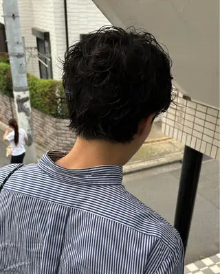 ミディアム パーマ メンズ 渋谷/原宿/メンズ/ コヤマトモヤのヘアスタイル