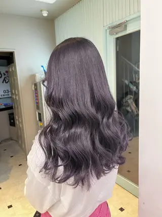 セミロング カラー ブリーチカラー 🩵MIZUKIのヘアスタイル