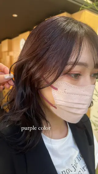 ミディアム 暖色ｶﾗｰ/ﾚｲﾔｰ ｶｯﾄ/Yunaのヘアスタイル