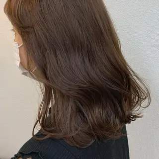 セミロング カラー ✨艶カラー/韓国ヘア ✨momoriのヘアスタイル
