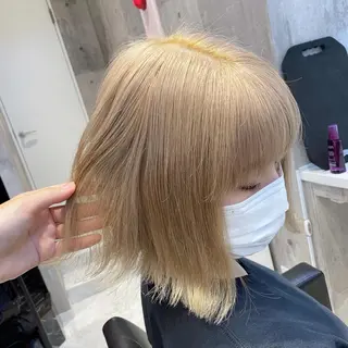 ミディアム 💛ムラ修正ブリーチ 💛YUUのヘアスタイル