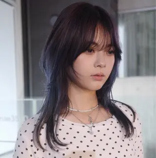 セミロング 田中 里奈のヘアスタイル