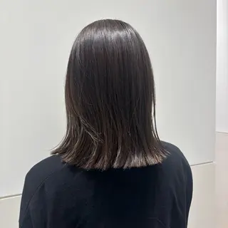 ミディアム カラー 久力琴音''透明感 カラー''アレンジのヘアスタイル
