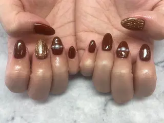 ネイル ネイルリボン 受付スタッフのネイルデザイン