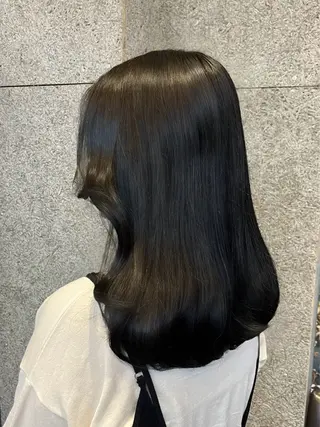 セミロング カラー ヘアアレンジ 💎韓国ヘア/ 艶カラー💎souのヘアスタイル