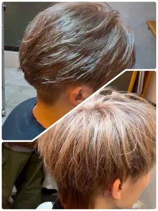 カラー シャドウ/縮毛矯正 メンズカット/みのるのヘアスタイル