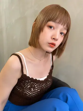 ショート カラー ショート/ボブ/ 心斎橋/宮脇美奈のヘアスタイル