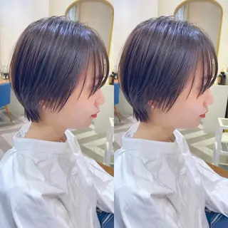 ショート レイヤーカット /透明感カラー西田のヘアスタイル