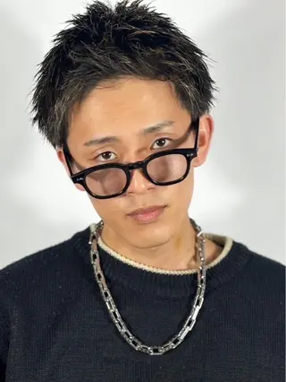 ショート ヘアアレンジ メンズ プレミアムバーバー新宿店所属・⚡️メンズ特化⚡️ 倉林 隼大のヘアスタイル