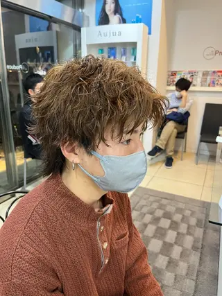 ショート パーマ メンズ 韓国風メンズ/毛流れ ヘアなら須田龍世のヘアスタイル