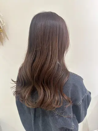 ロング カラー ヘアアレンジ タイトボブ個性派カラ ーAKANEのヘアスタイル